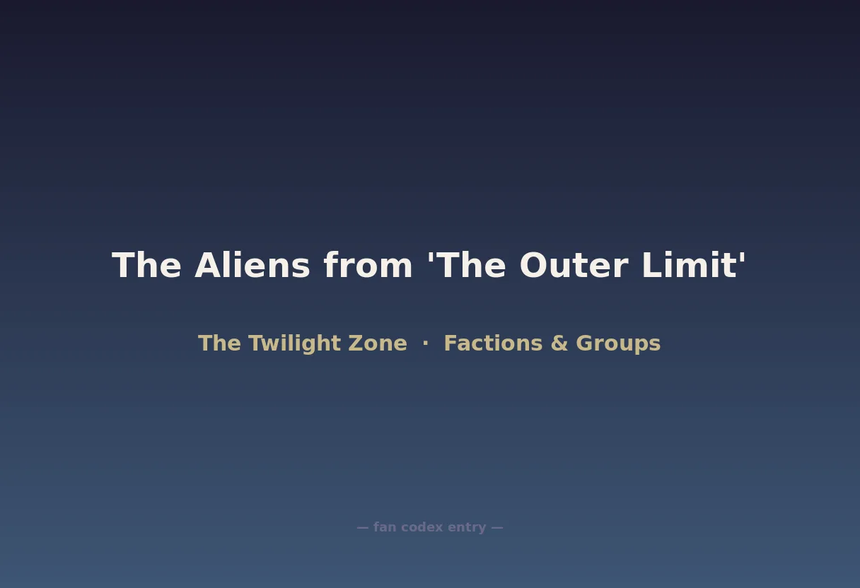 The Aliens from 'The Outer Limit'