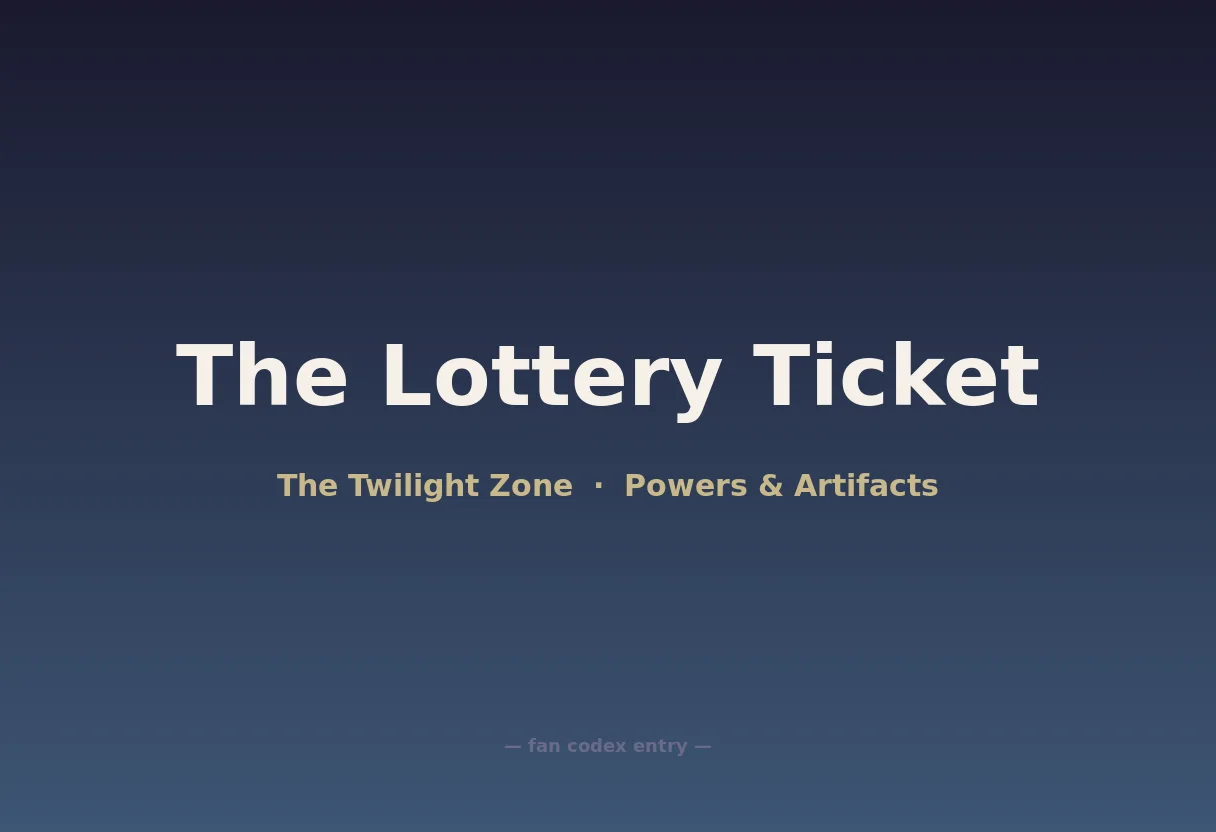 The Lottery Ticket